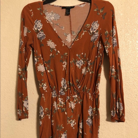 forever 21 orange floral dress